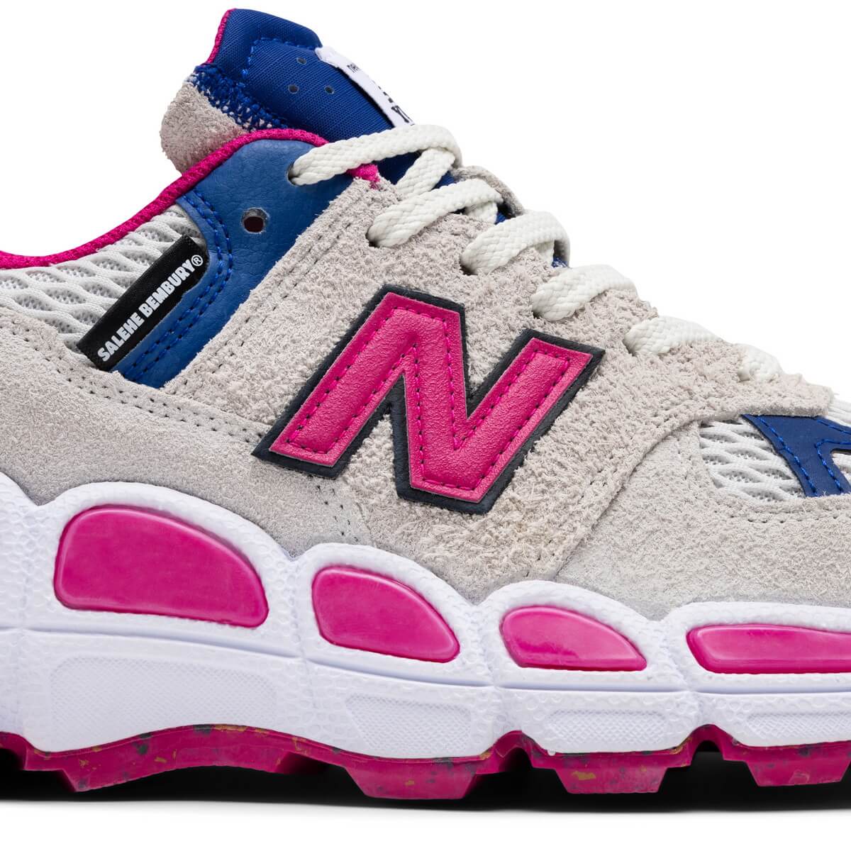 New Balance x Salehe Bembury MS574YSA White / Team Royal / Pink